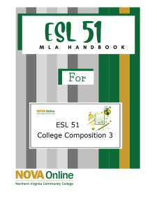 MLA Handbook for ESL 51 book cover