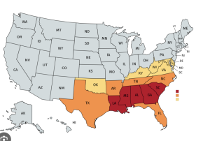 The culture region 'American South'