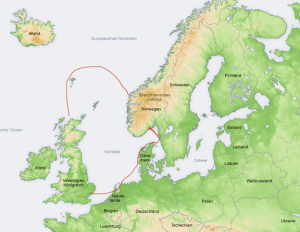 Europe topography map