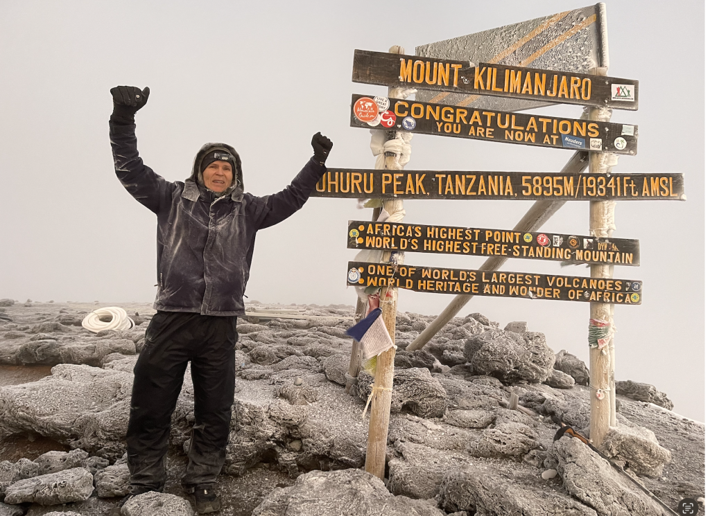 Happily arrived on top of Mount Kilimanjaro!