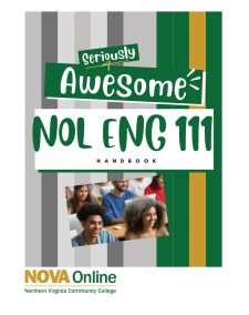 NOVA Online ENG 111 Handbook book cover