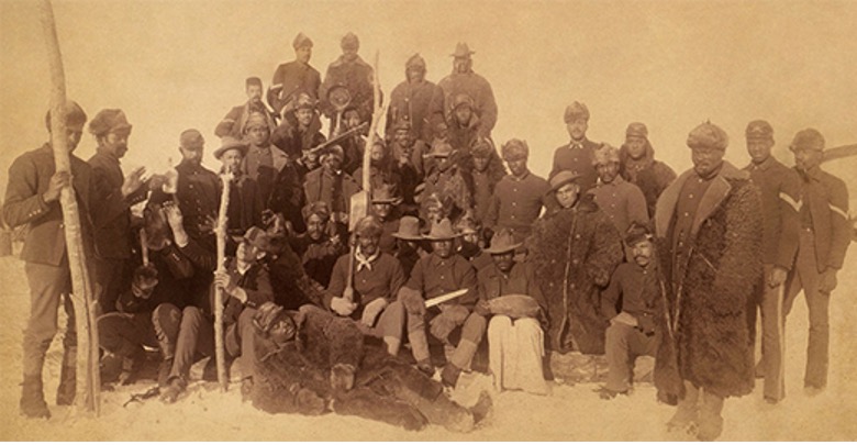 Photograph of the “Buffalo Soldiers" regiment.