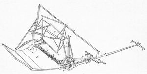 Sketch of McCormick's improved grain reaper