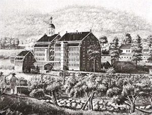 Engraving of the Boston Cotton Company made in 1813–1816