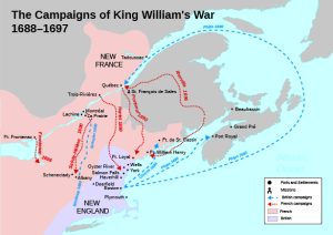 Map depicting military movements in King William's War